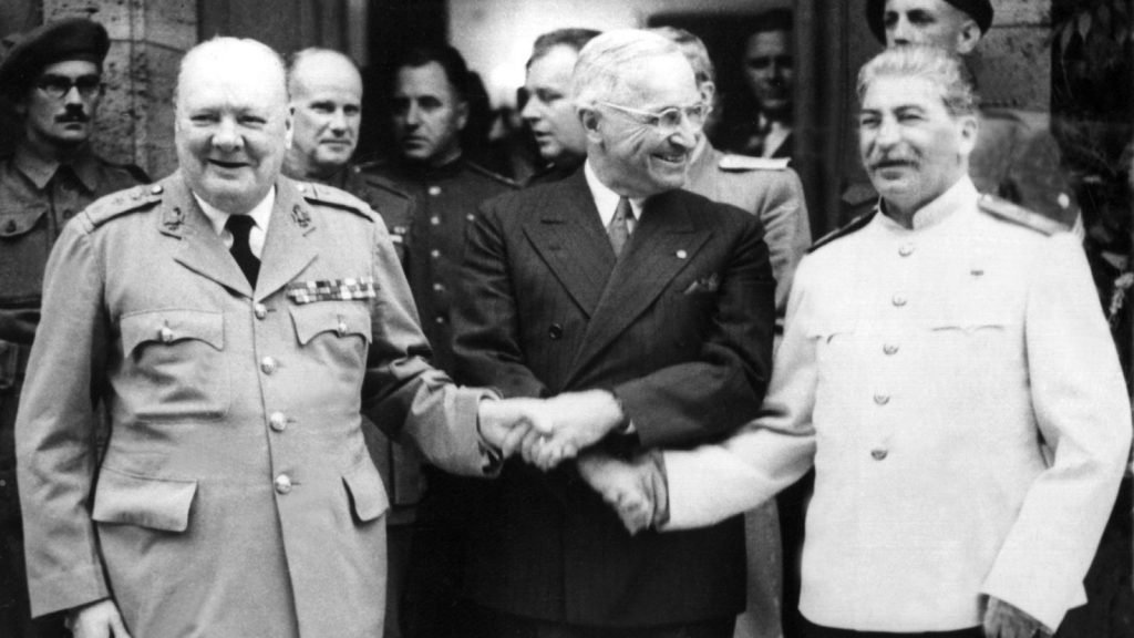 Truman met Stalin en Churchill