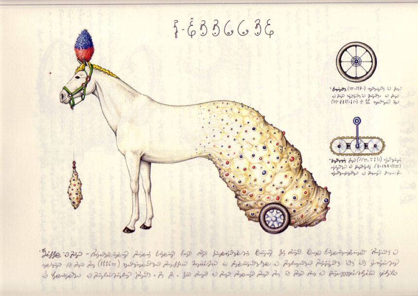 afbeelding uit de Codex Seraphinianus - bizarre boeken