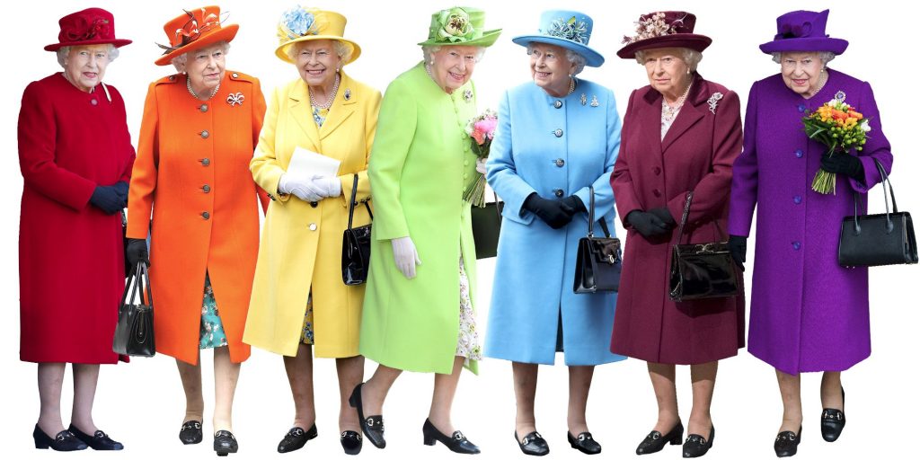 felle kleuren koningin elizabeth