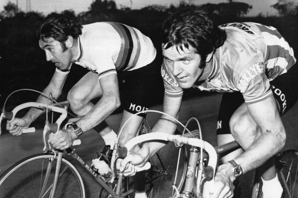 Roger De Vlaeminck en eddy merckx