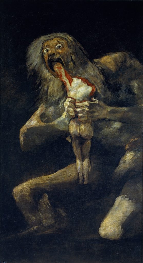 bekendste schilderijen - Saturnus verslindt zijn zoon - Francisco Goya