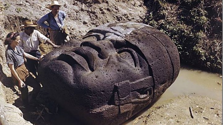 de olmeekse hoofden in mexico