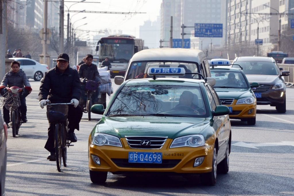 een taxi in beijing in china