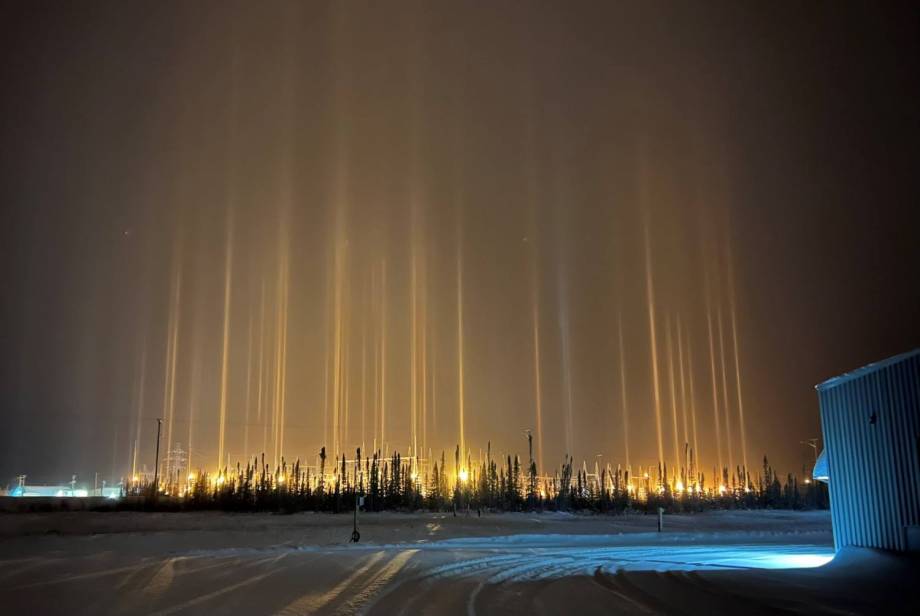 natuurwonderen lichtzuilen