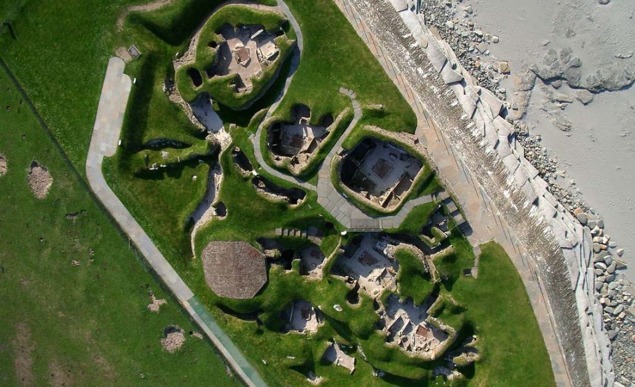 skara brae vanuit de lucht